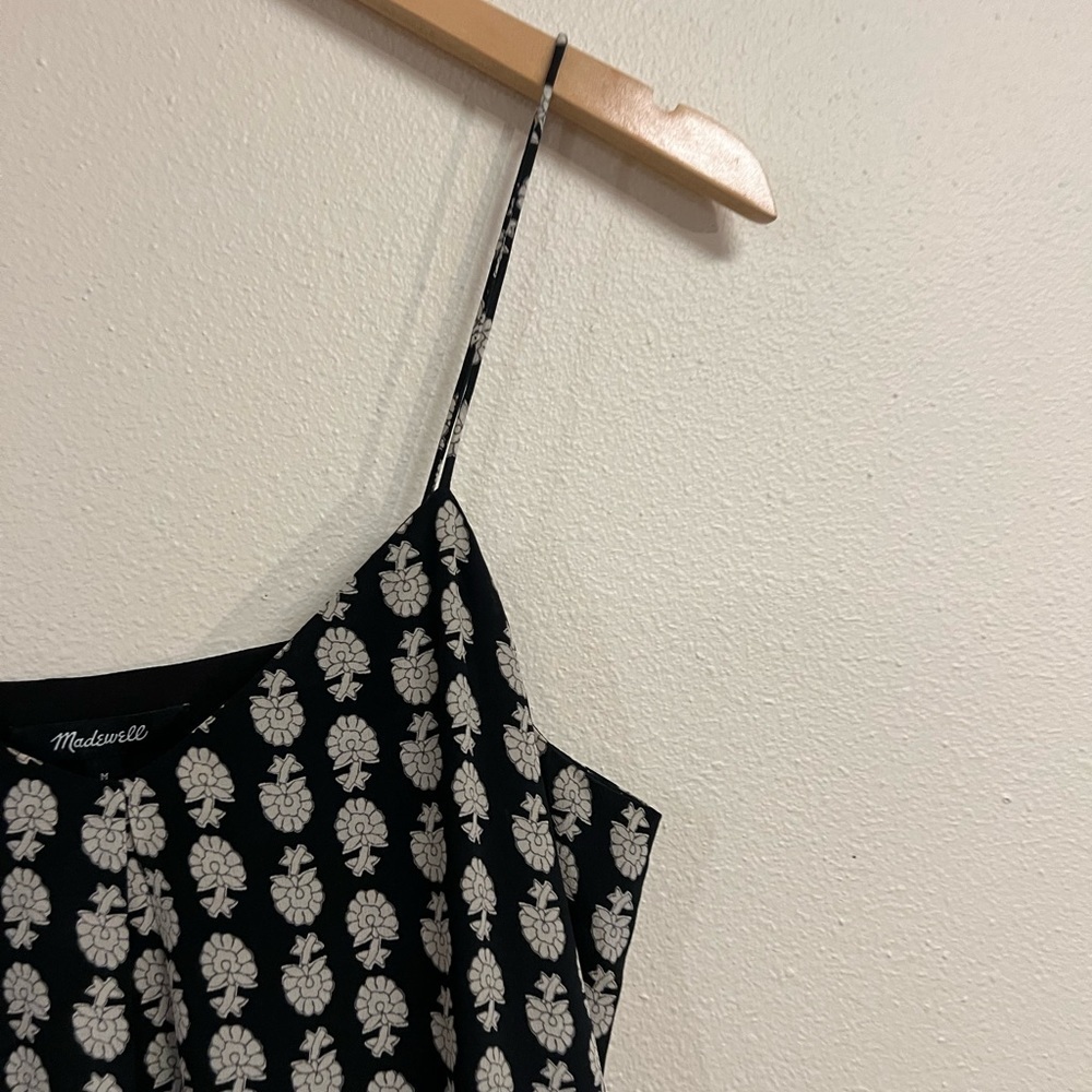 Madewell Black and White Printed Mini Dress - Picture 5 of 9